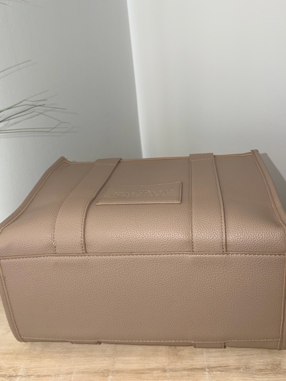 The Tote Bag Beige Logo Tote - Picture 5 of 6
